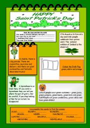 English Worksheet: Saint Patricks Day