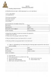 English worksheet: Snapshot starter - unit 10 - worksheet