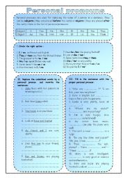 English Worksheet: Personal pronouns 