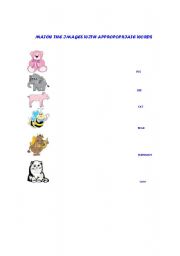 English worksheet: animals