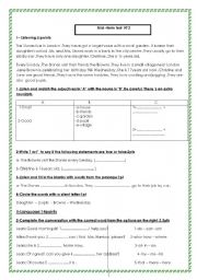 English Worksheet: 7th form mid term test