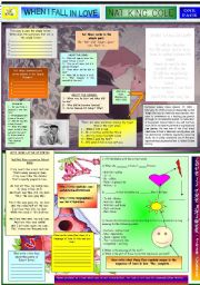 English Worksheet: WHEN I FALL IN LOVE - NAT KING COLE - PART 01