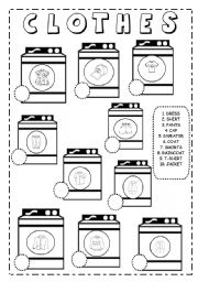 English Worksheet: CLOTHES