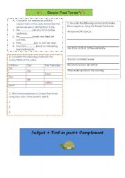 English worksheet: Simple past