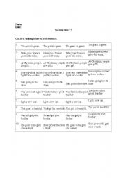 English Worksheet: spelling