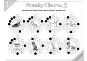 English Worksheet: Family Chores: Vocabulary 01 (2-pages + Key Answer)