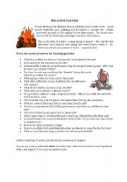 English worksheet: The Quest for Fire - Movie Worksheet