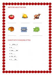 English worksheet: FOOD