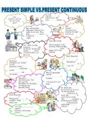 English Worksheet: Present simple vs. Present Continuous