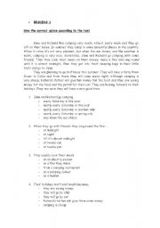 English worksheet: Various readings