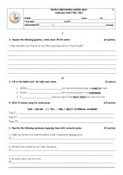 English Worksheet: if clauses (test)