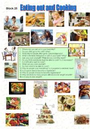 English Worksheet: Eating out and Cooking