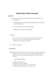 English worksheet: video class- flashforward