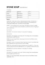 English Worksheet: Stone Soup - Theatre play