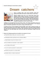 English Worksheet: Dream catchers