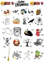 English Worksheet: Halloween Games/ 2 pages
