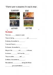 English worksheet: The seasons
