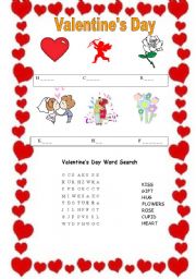 English Worksheet: Valentines Day