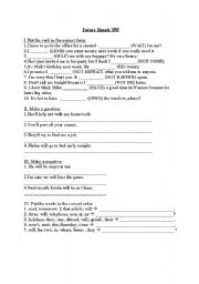 English worksheet: FUTURE SIMPLE