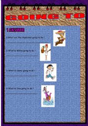 English worksheet: GOING TO