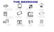 English worksheet: The Bedroom Fill in the blanks