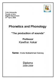 The production of sounds