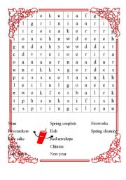 English Worksheet: Chinese new year word puzzles