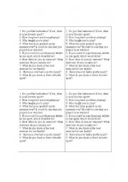 English worksheet: talk topic sports/teens