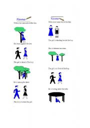 English worksheet: preposition