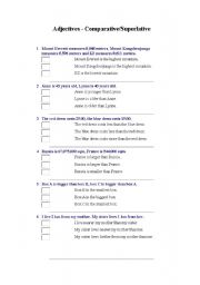 English Worksheet: comparisons