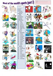 English Worksheet: MOST OF THE WORLDS SPORTS (3)