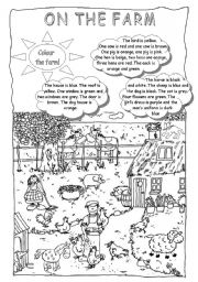 English Worksheet: Colour the farm!