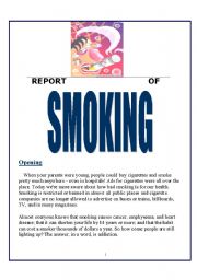 English Worksheet: Smoking