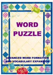 English Worksheet: WORD PUZZLE - a fun way to expand advanced vocabulary