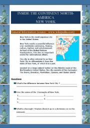 Inside the continent North-America -  New York City (6 pages)