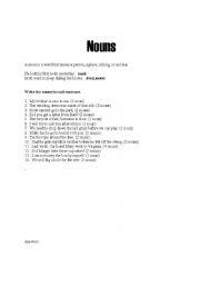 English worksheet: Nouns