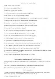 English Worksheet: Some Like It Hot question sheet