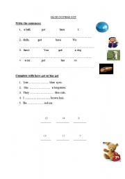 English worksheet: HAVE GOT OR HAS GOT