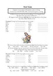 English Worksheet: Plural nouns