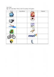 English worksheet: pair work 