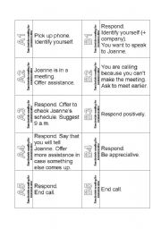 The Ultimate Telephoning Challenge Role Play Cards (Reschedule Meeting for Someone Else)