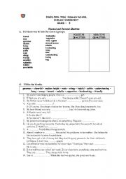 English Worksheet: Personal qualities