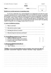 English worksheet: Test