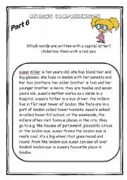 Susan Miller - Reading Comprehension part 3/3 (3 WS+key)