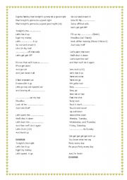 English worksheet: I gotta feeling