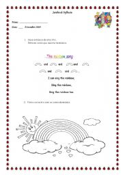 English Worksheet: Rainbow colours