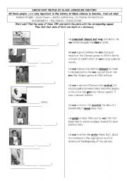 English Worksheet: BLACK AMERICAN HISTORY ACHIEVERS