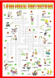 English Worksheet: Second series of 3-Word Phrasal Verbs. Crossword (Part 3/3)