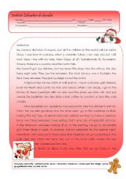 English Worksheet: Santas Daily Routine