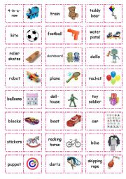 English Worksheet: Lets play dominoes! Set 9 - Toys